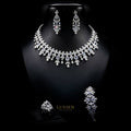 Luvien Bloom Gaia Celestial White Rhodium Plated Zirconia Bridal Full Set