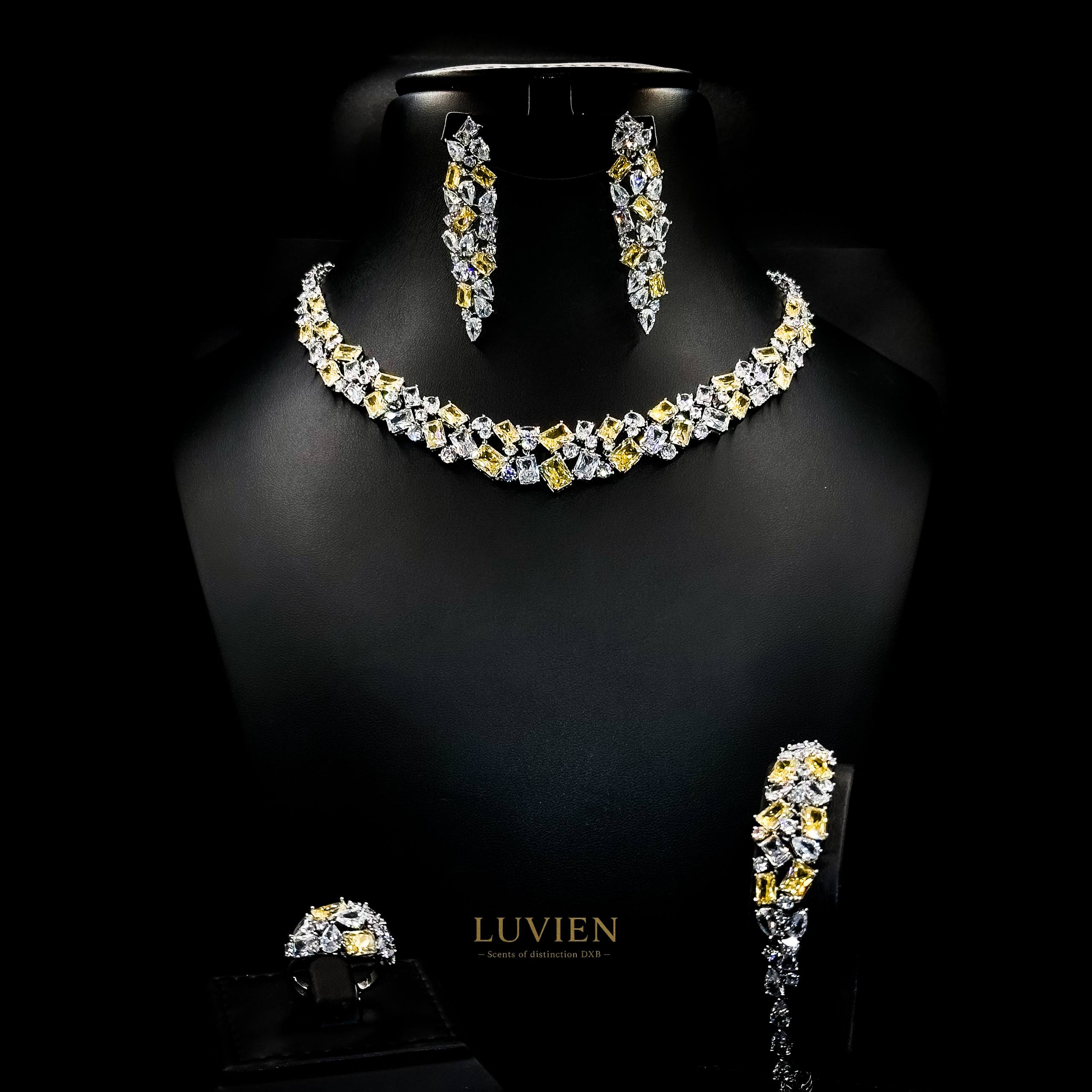 Luvien Rhea Solar Canary Zirconia Bridal Full Set