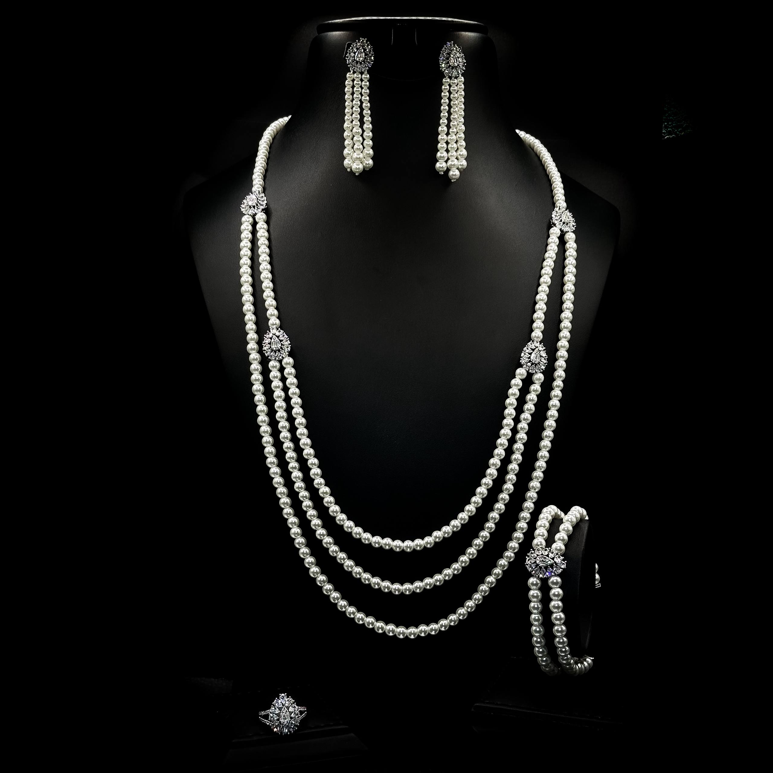Athena Pearl Layered Set