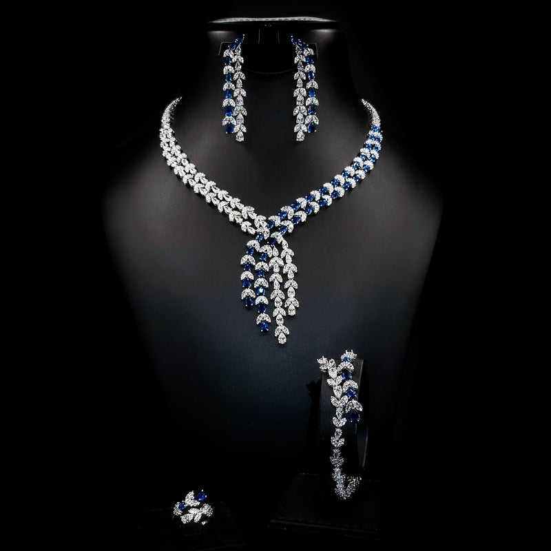 Maia Sapphire Leaf Accent Set